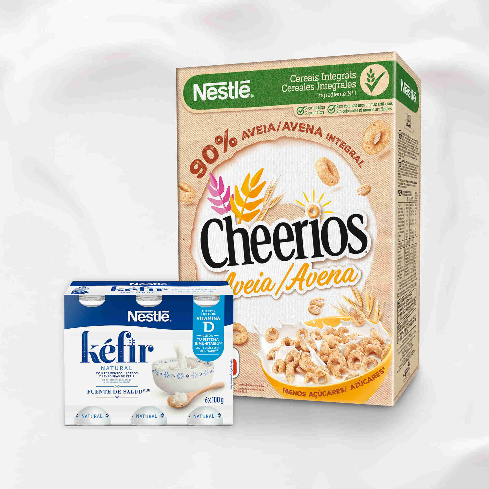 Cereais Cheerios Aveia e Iogurte Kefir Natural Pack