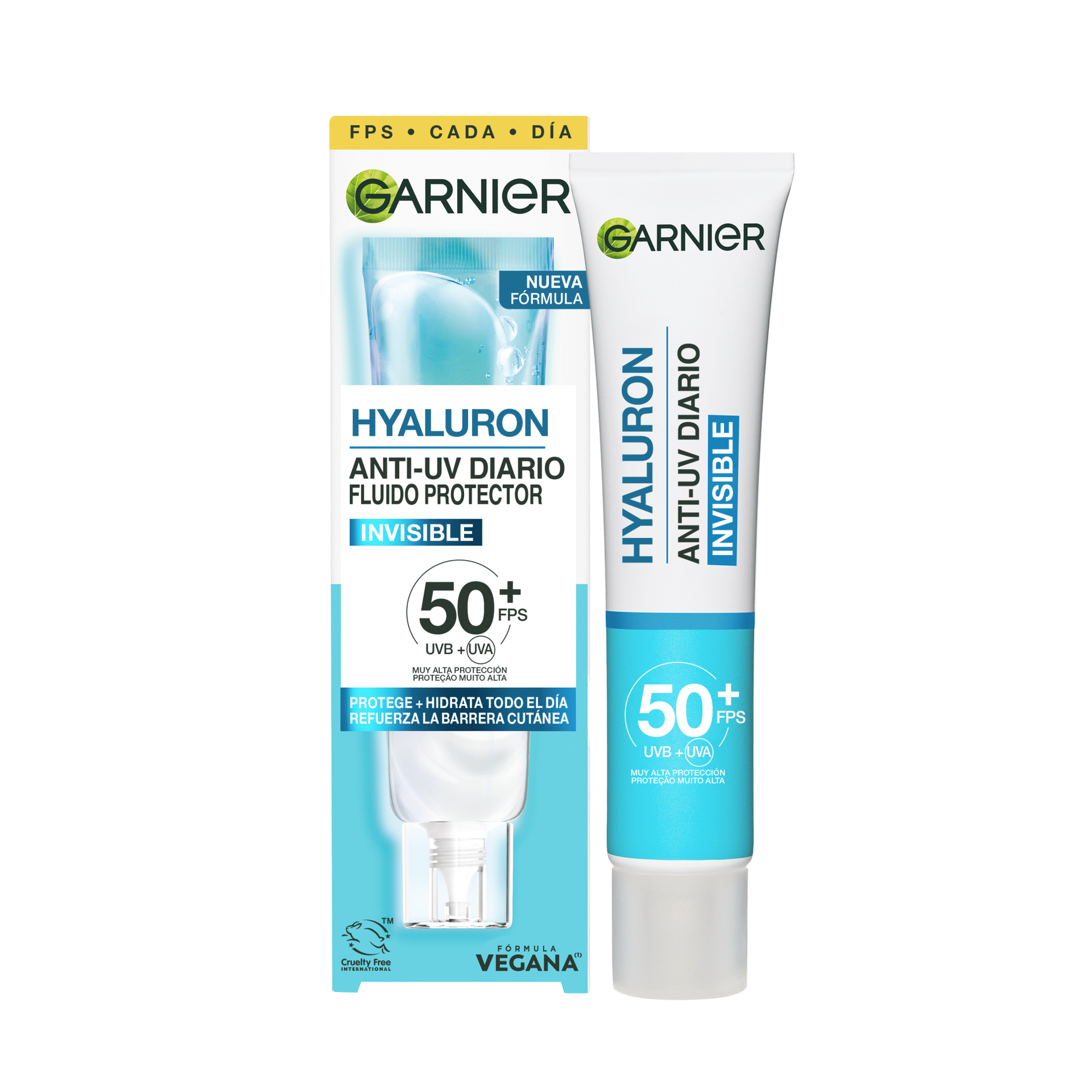 Creme de Dia Hyaluron Anti-UV Di&aacute;rio Invisible FPS 50+ Garnier, , hi-res