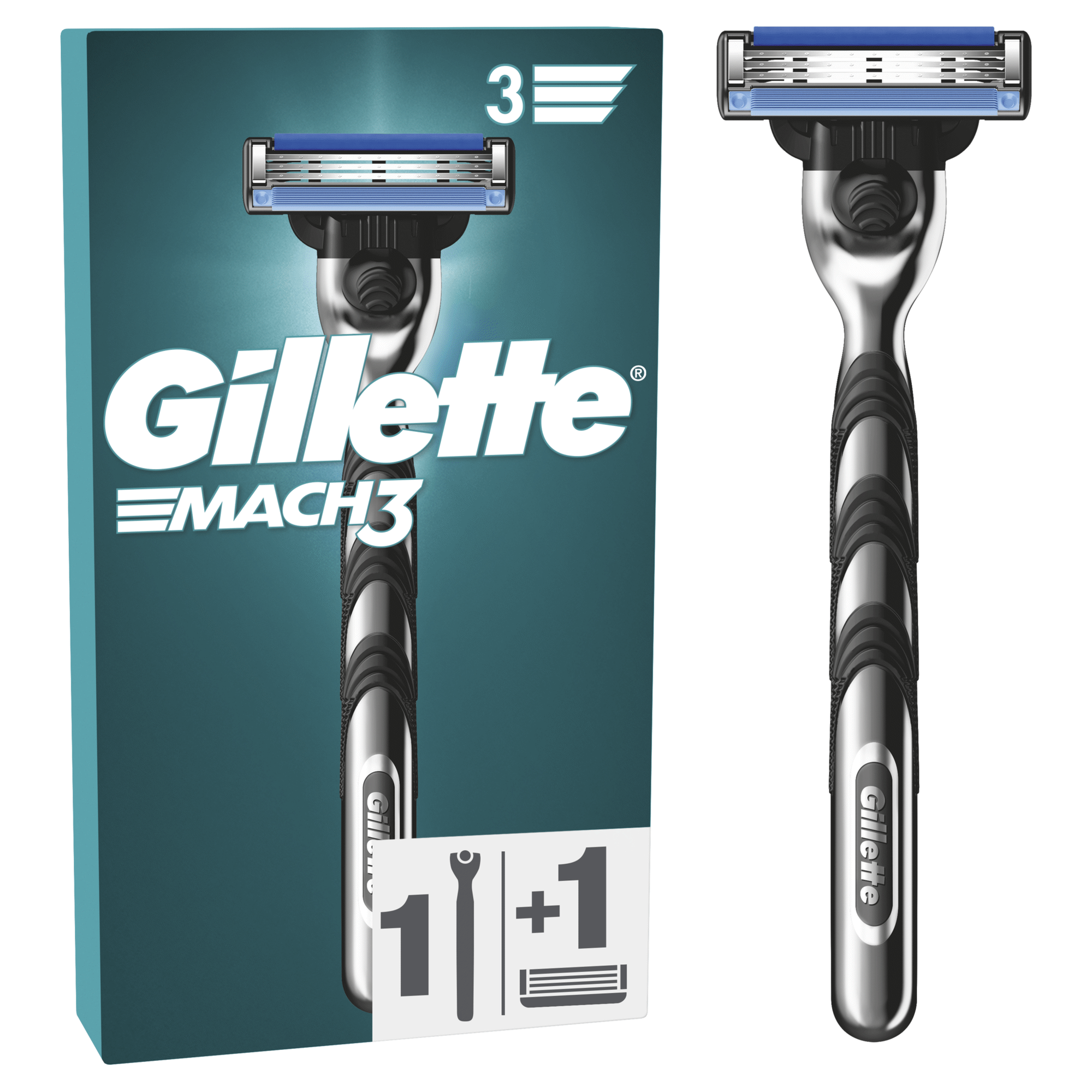 M&aacute;quina de Barbear Mach3 com 1 Recarga Gillette
