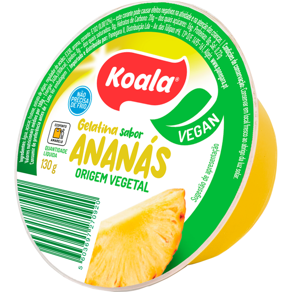 Gelatina Pronta Vegetal Ananás Koala