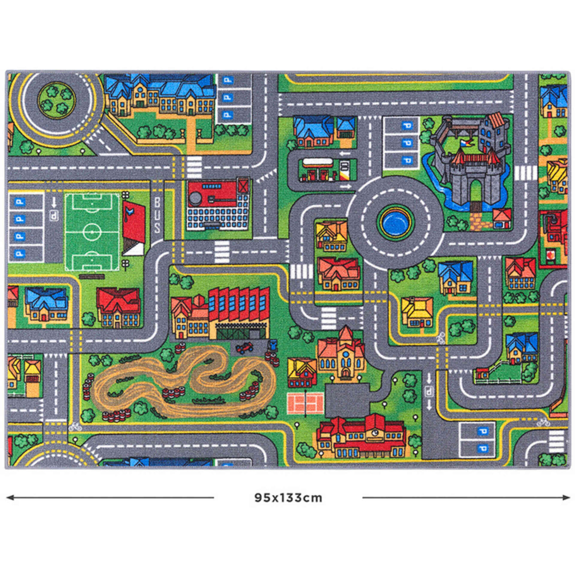 Tapete Decorativo e Did&aacute;tico 95x133 Estradas Twinko