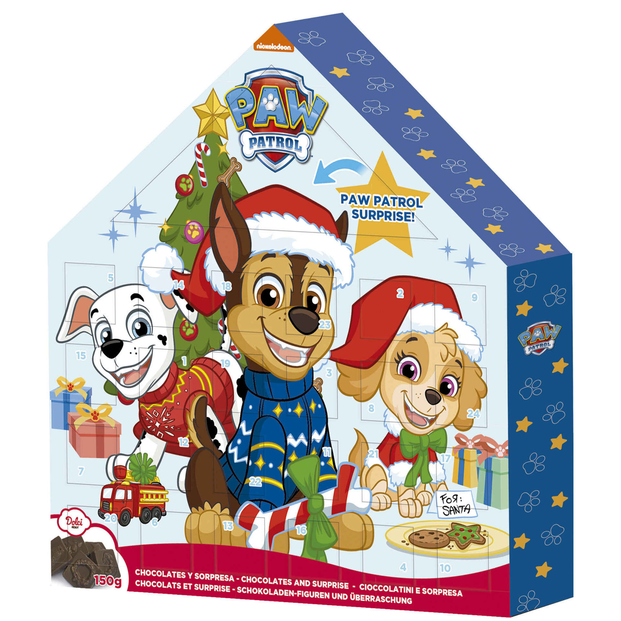 Calendário do Advento de Chocolate Patrulha Pata
