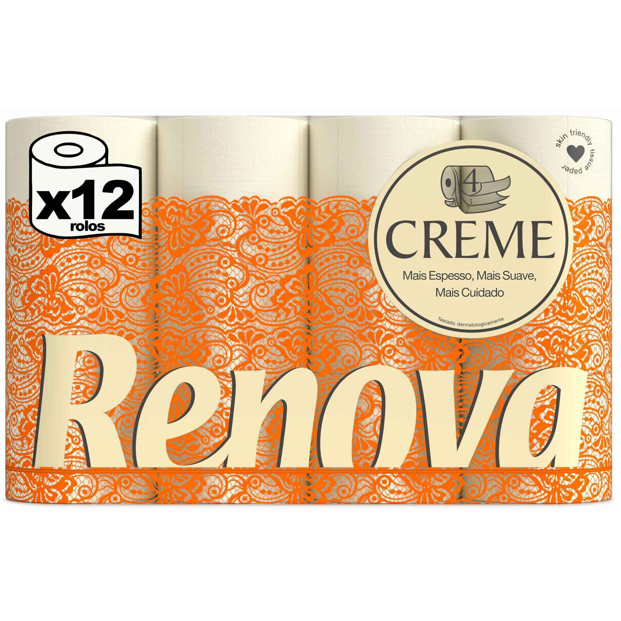 Papel Higiénico 4 Folhas Creme Papel Higiénico 4 Folhas Creme