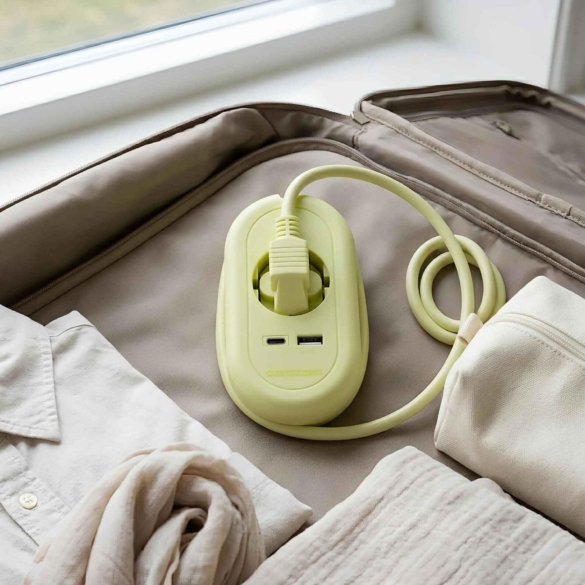Bloco de Tomadas Travel com USB e USB-C Lima Marshmallow