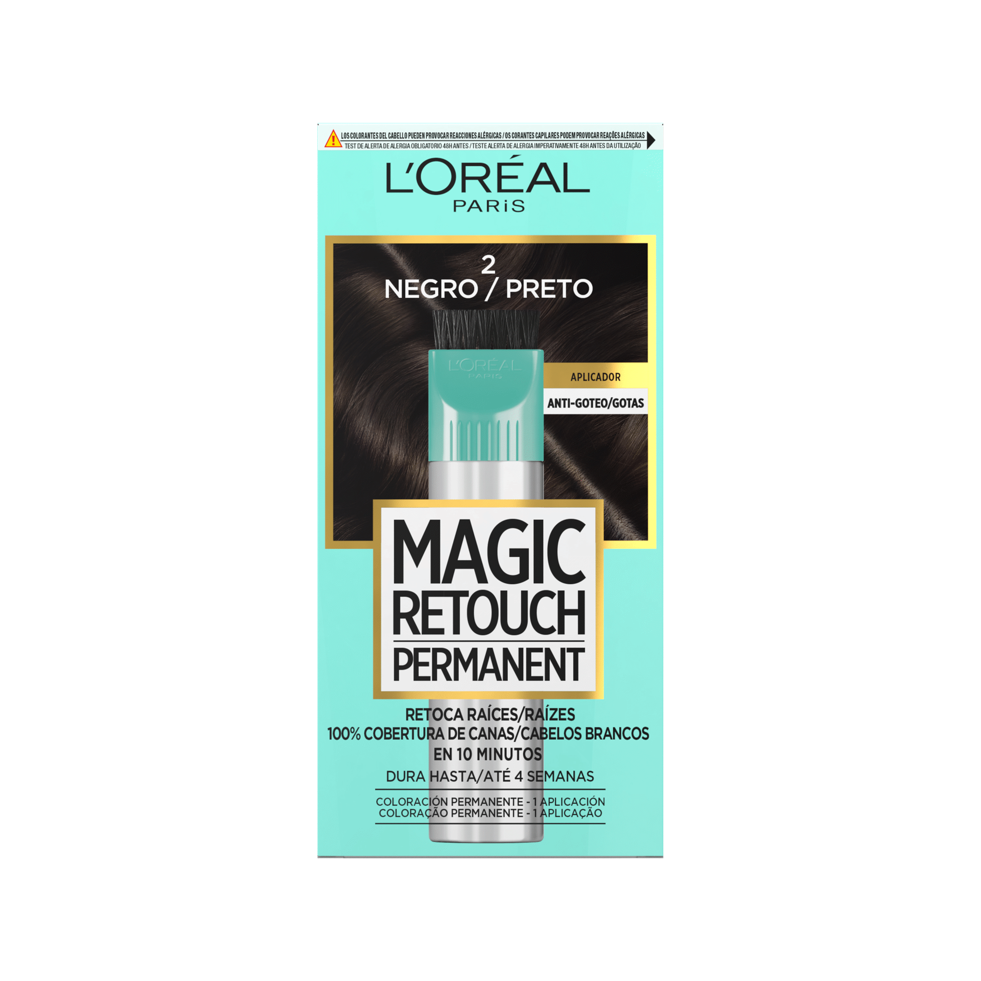 Colora&ccedil;&atilde;o Permanente Preto 2 L'Or&eacute;al Paris Magic Retouch