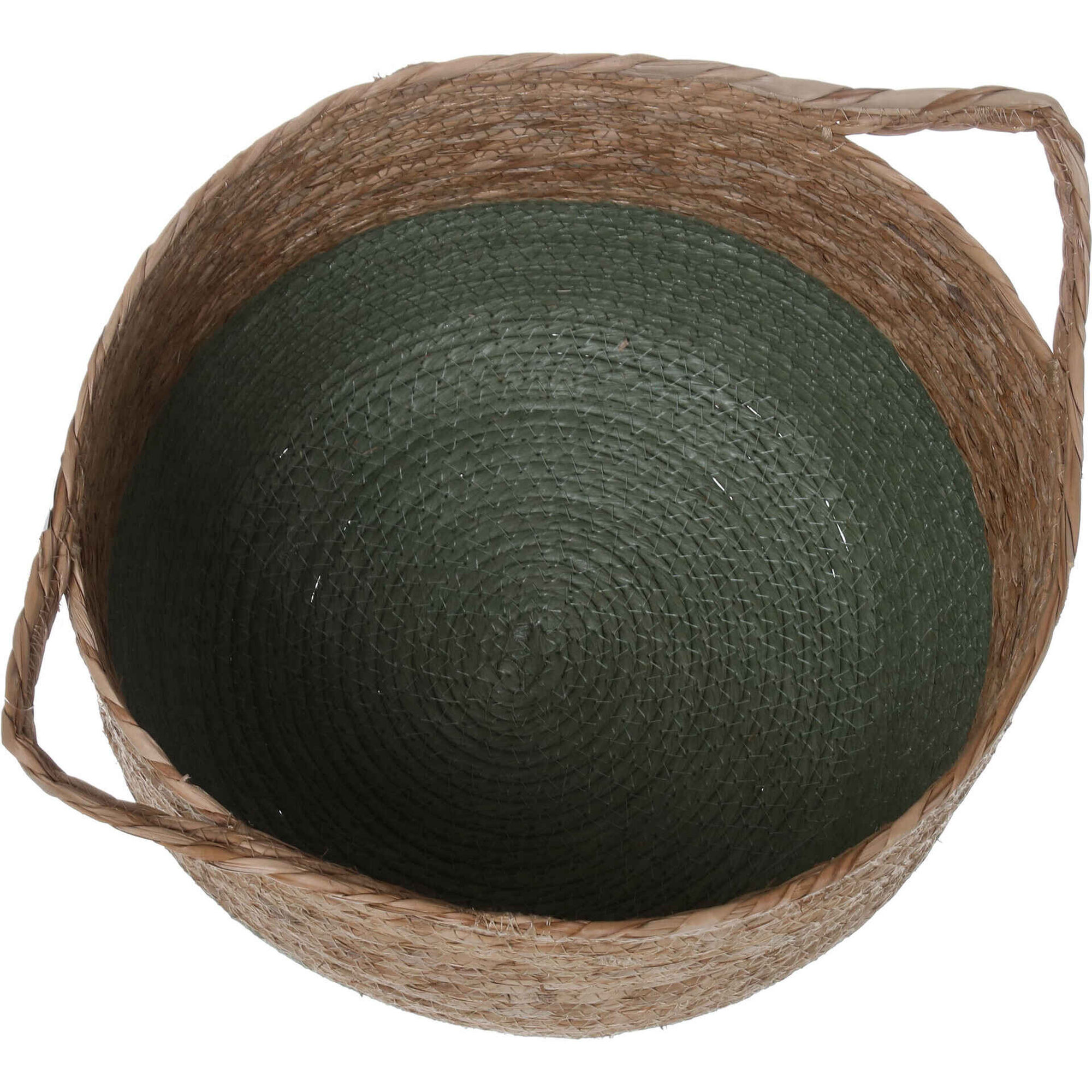 Cesto Barra Fundo Verde 30x23cm Kasa