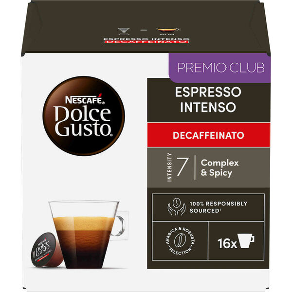 Cápsulas de Café Descafeinado Intenso Int 7 Nescafé Dolce Gusto