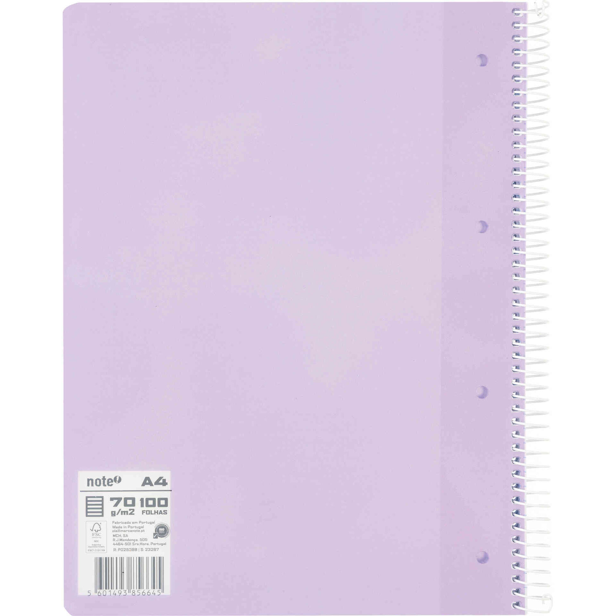 Caderno Espiral Pautado A4 (v&aacute;rias cores) Note!
