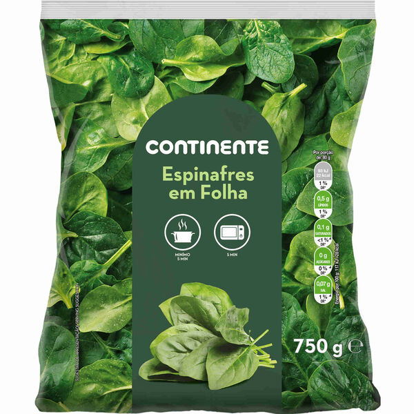 Espinafres em Folha Continente