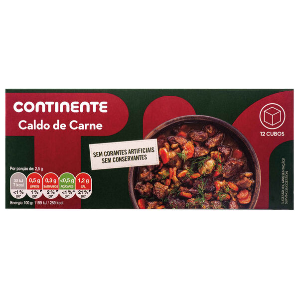 Caldo de Carne Cubos Continente