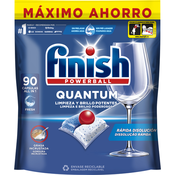 Detergente Máquina Loiça Pastilhas Quantum Finish