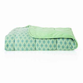 Edredão Polar 240x220cm Losangos Verde Bohotanic