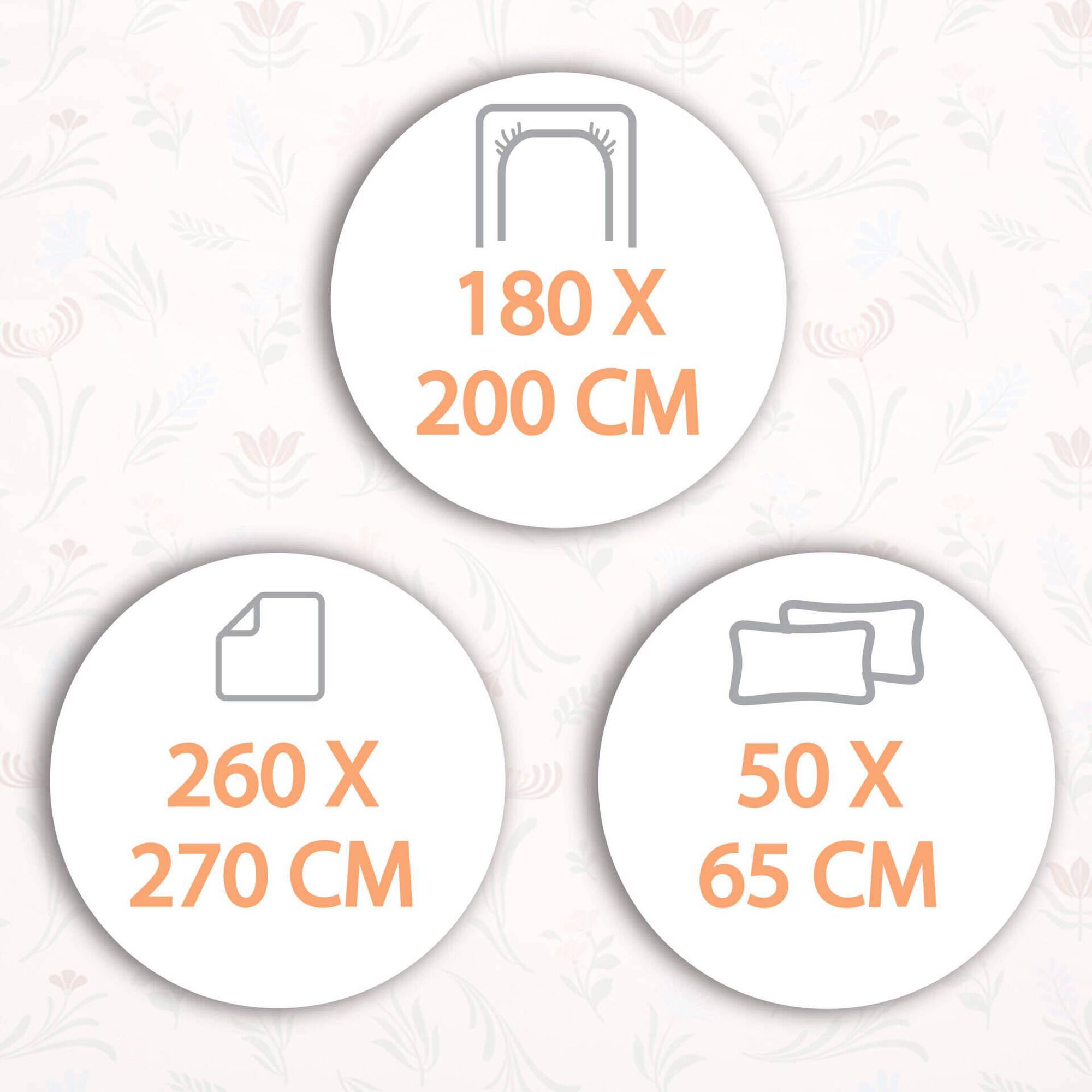 Conjunto Lençóis Coral Flores Plantópia