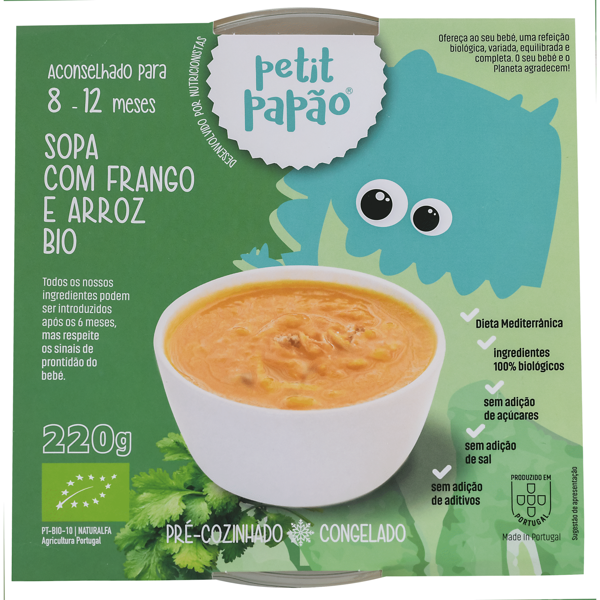 Sopa com Frango e Arroz +8M Petit Pap&atilde;o