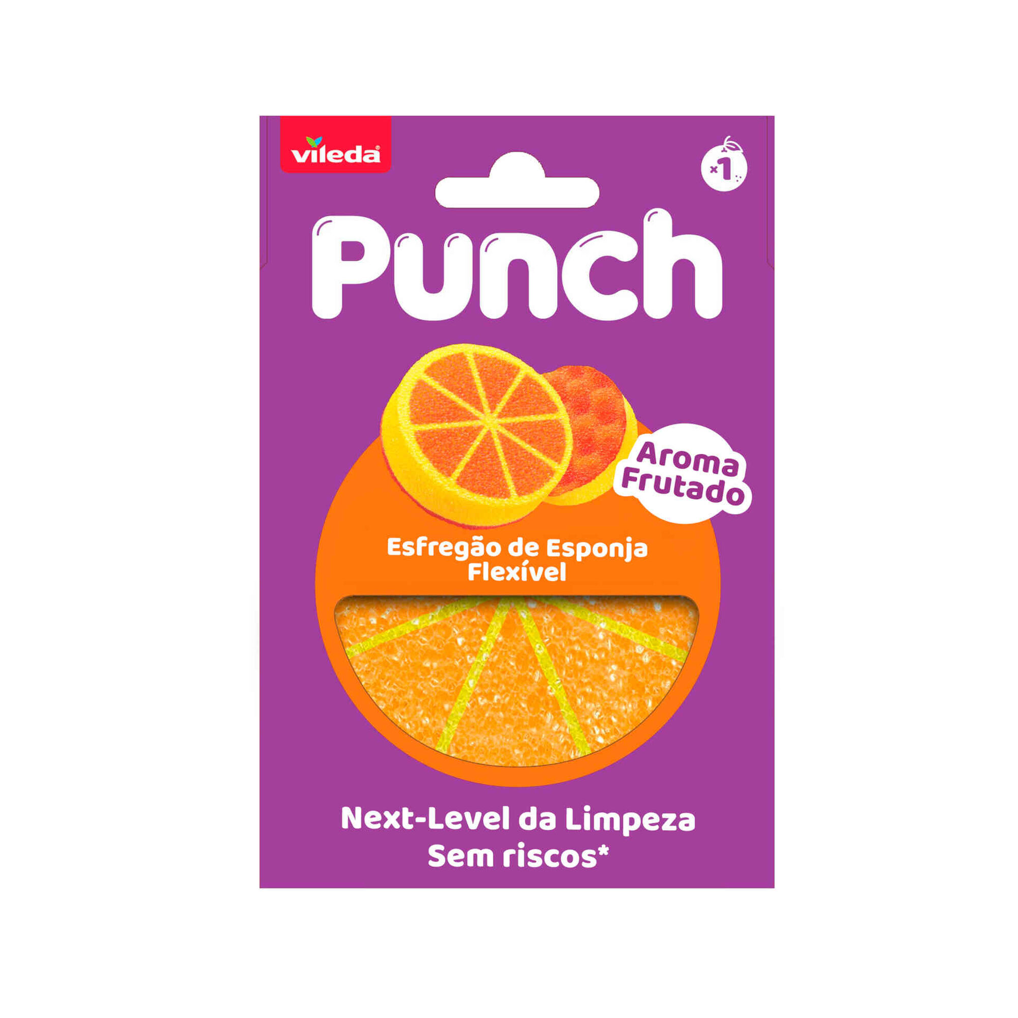 Esfreg&atilde;o Resistente Punch Laranja Vileda