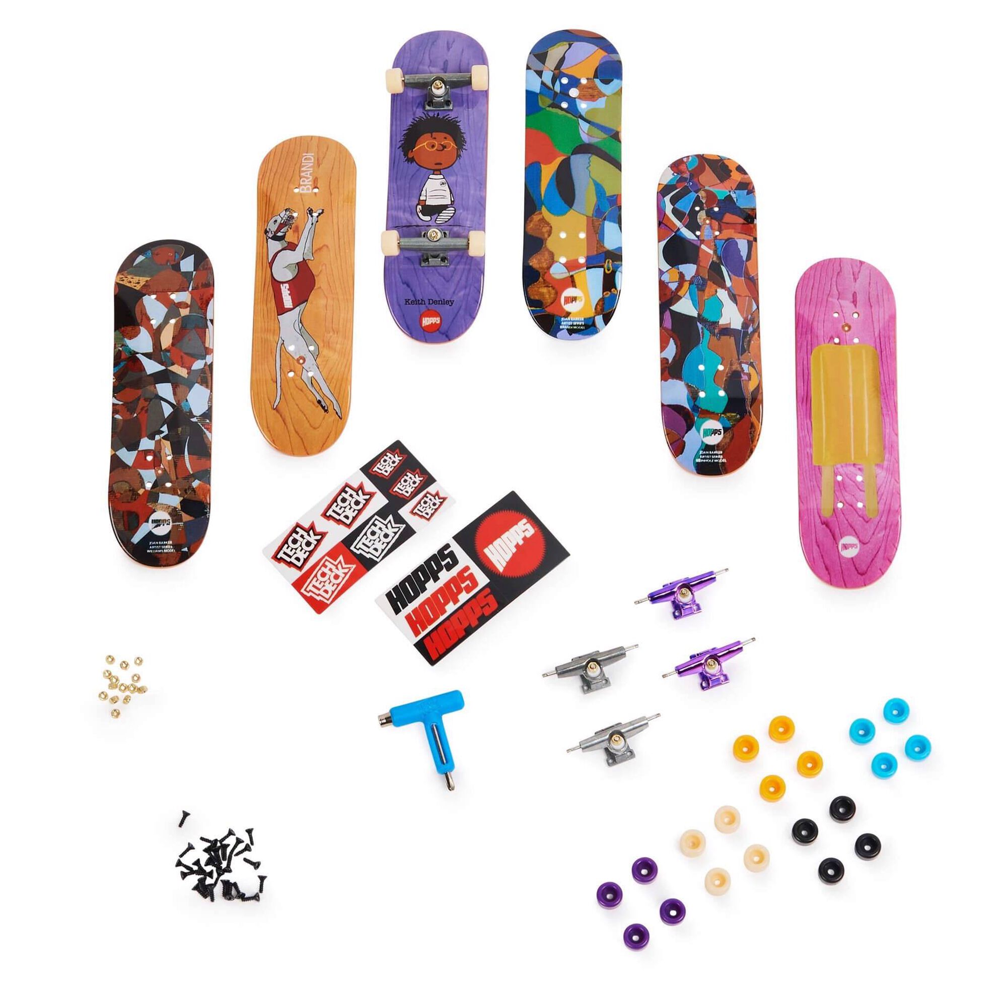Bónus Pack 6 Skates Tech Deck (vários modelos)