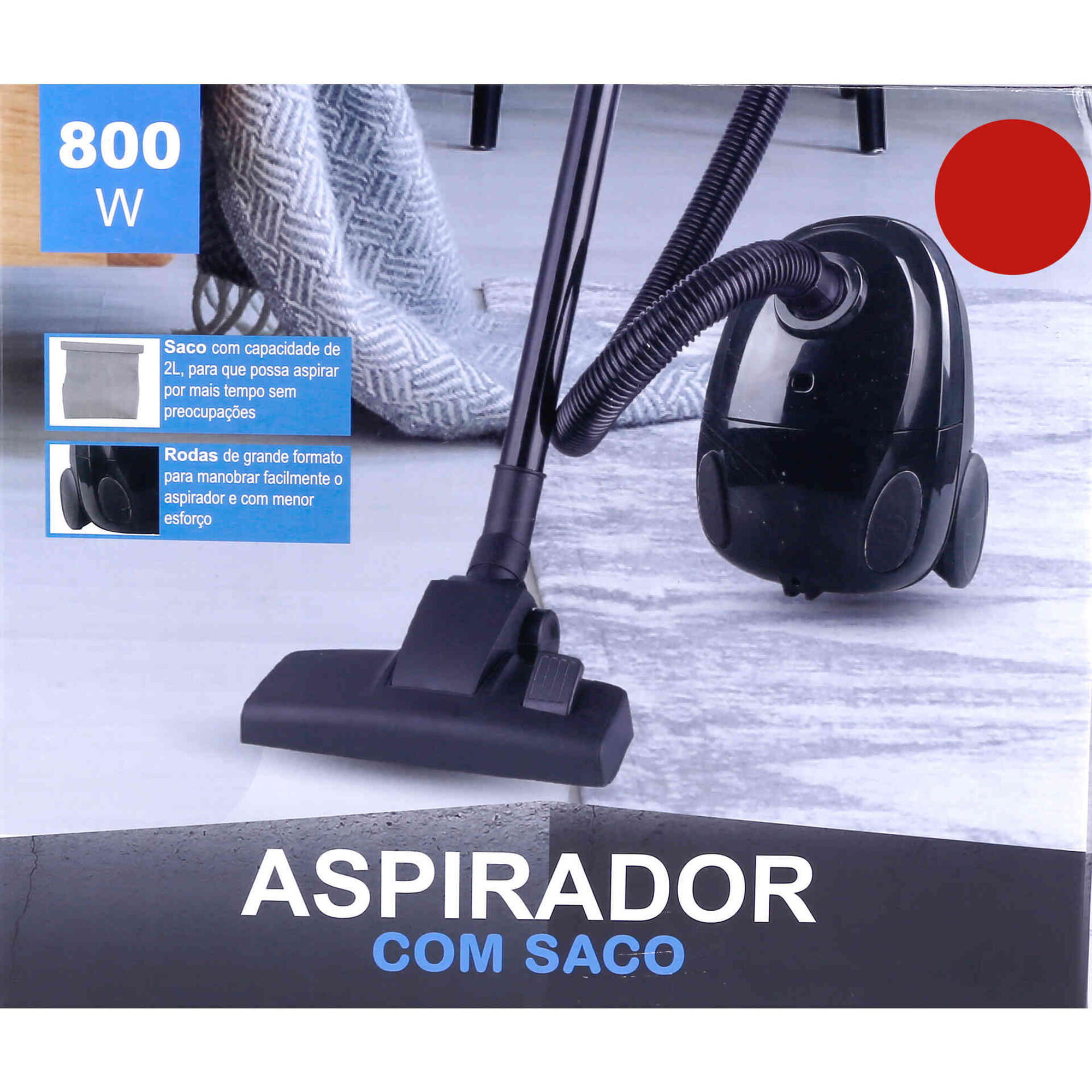 Aspirador sem Saco Preto 2L 800W Bazar&atilde;o
