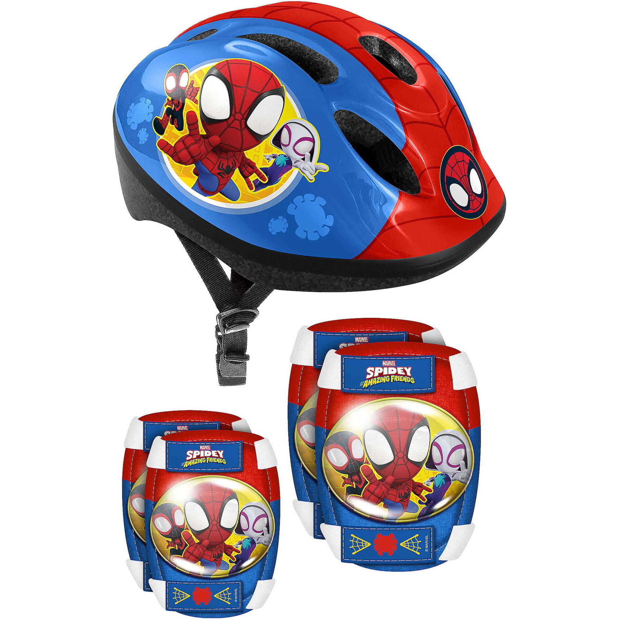 Capacete Joelheira e Cotoveleira 53-56cm Spidey