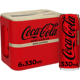 Refrigerante em Lata com G&aacute;s Cola Zero A&ccedil;&uacute;car Zero Cafe&iacute;na Coca-Cola