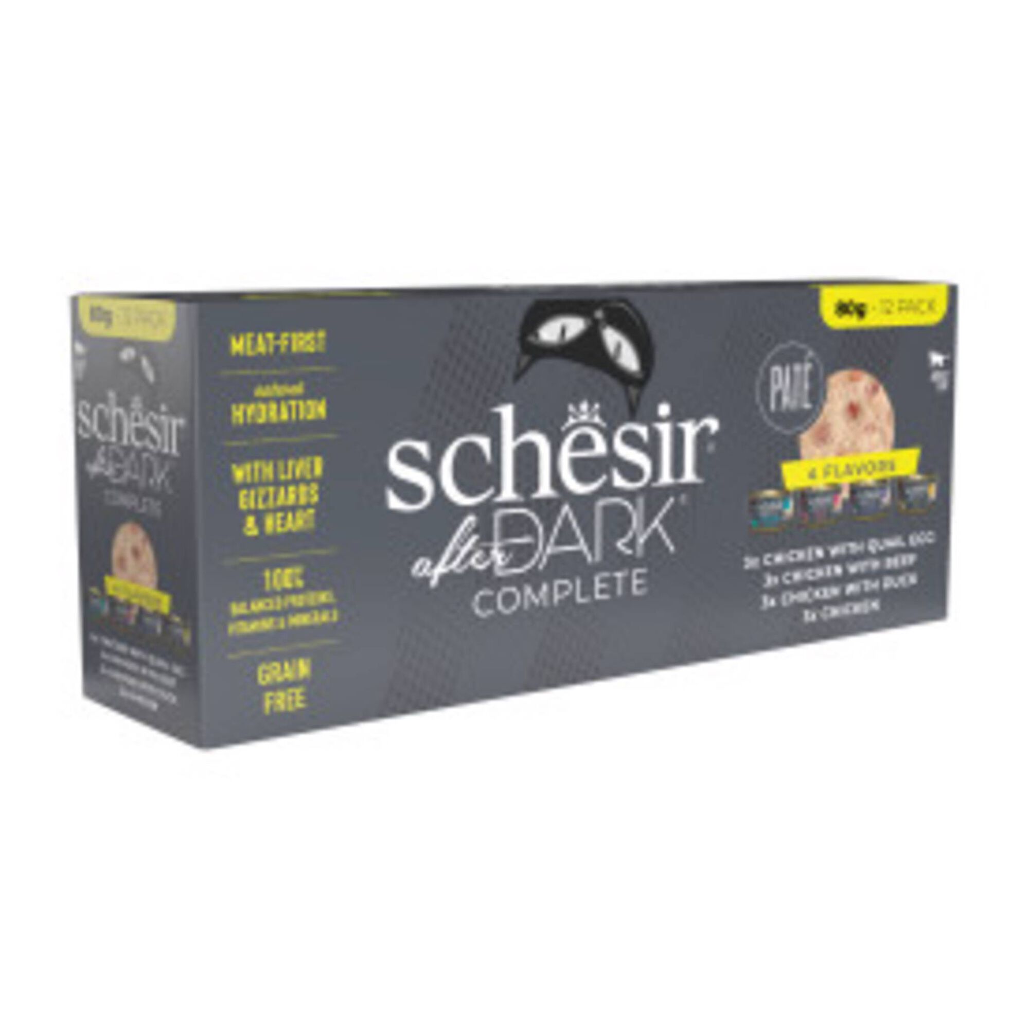 Pack Comida H&uacute;mida para Gato Dark Pate Schesir