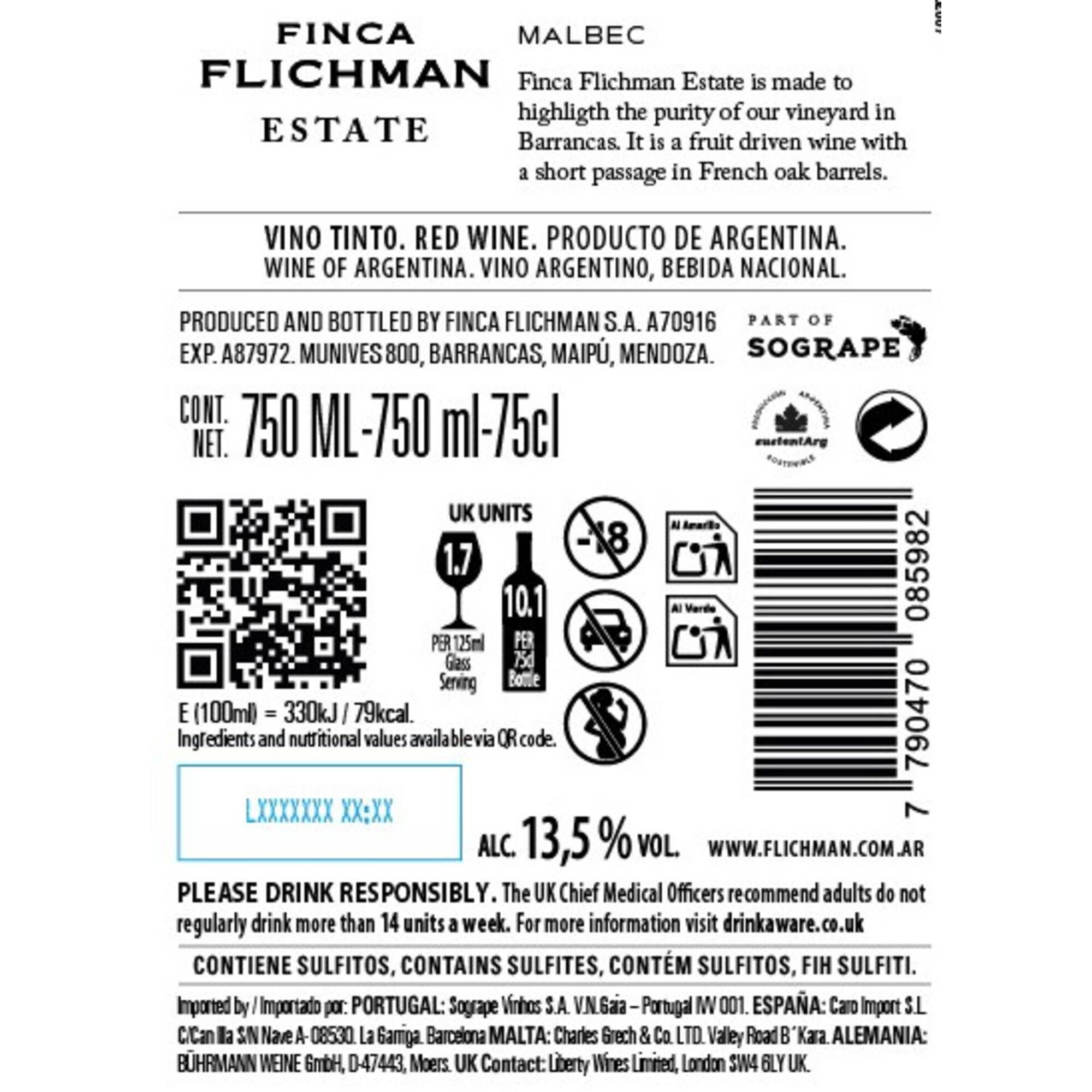 Finca Flichman Estate Malbec Vinho Tinto