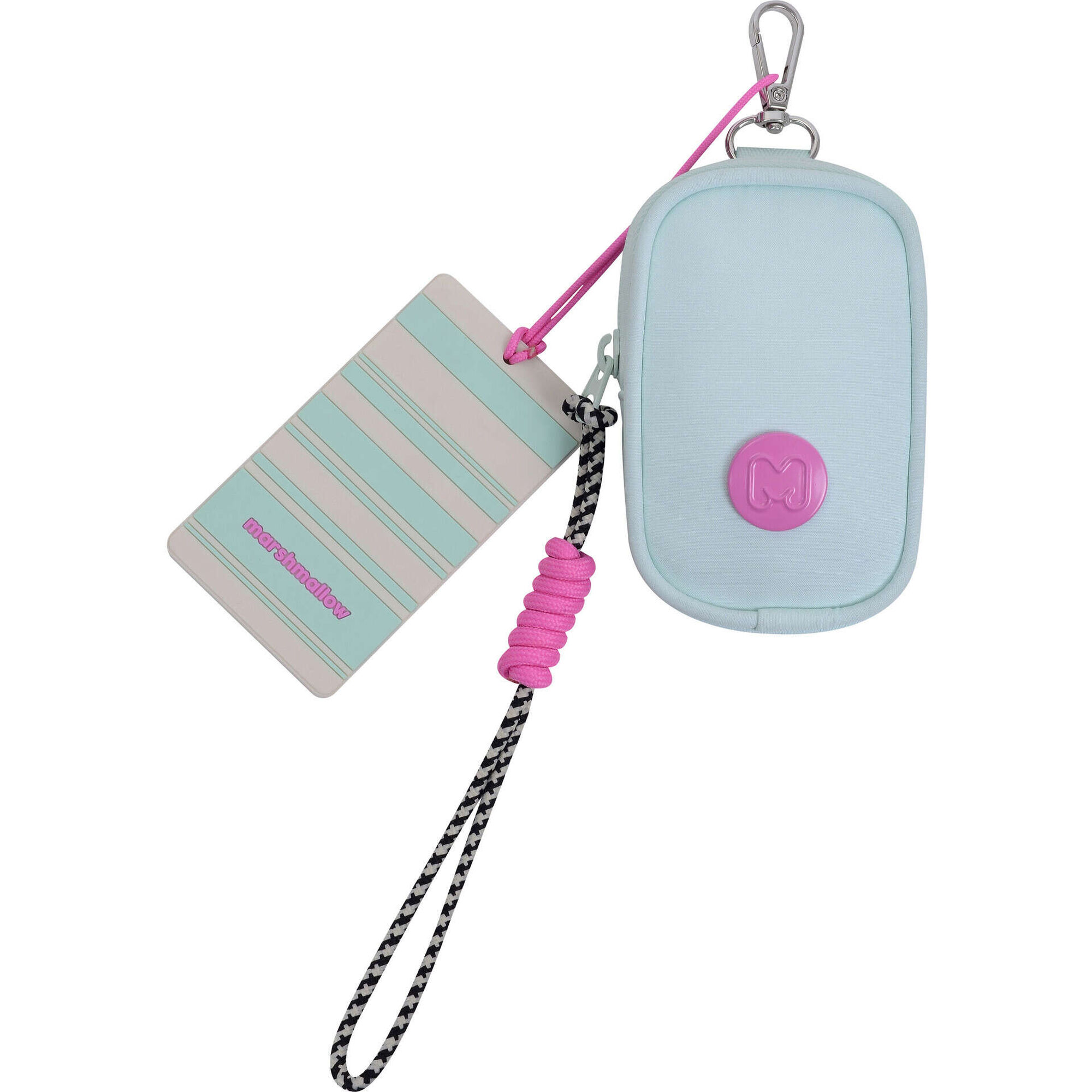 Mini Bolsa e Etiqueta de Viagem Menta Marshmallow