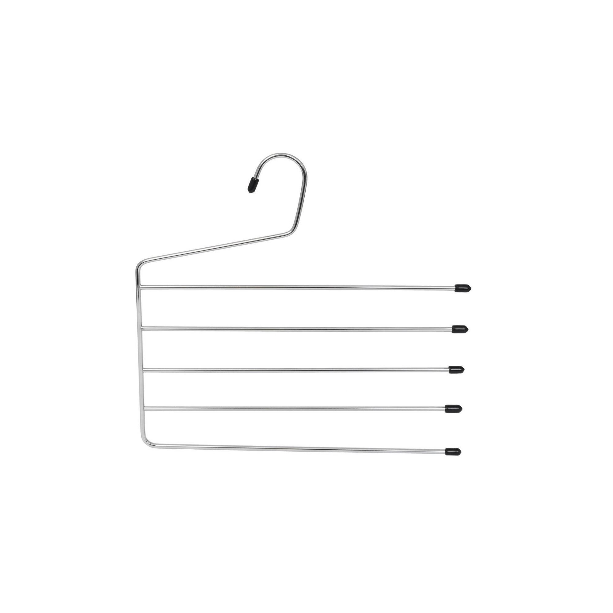 Cabide para Calças 5 Suportes Metal Cinza