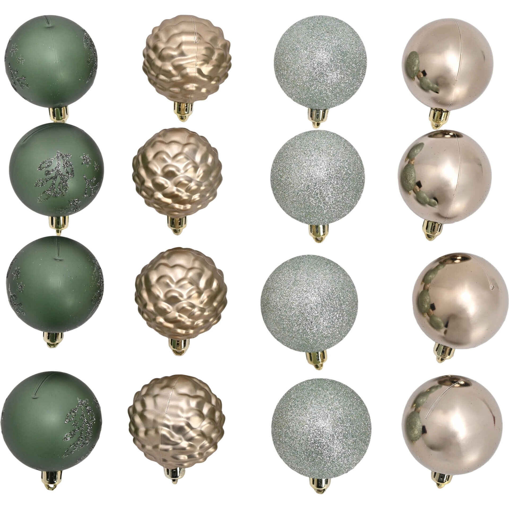 Conjunto de 20 Bolas de Natal Flora Kasa