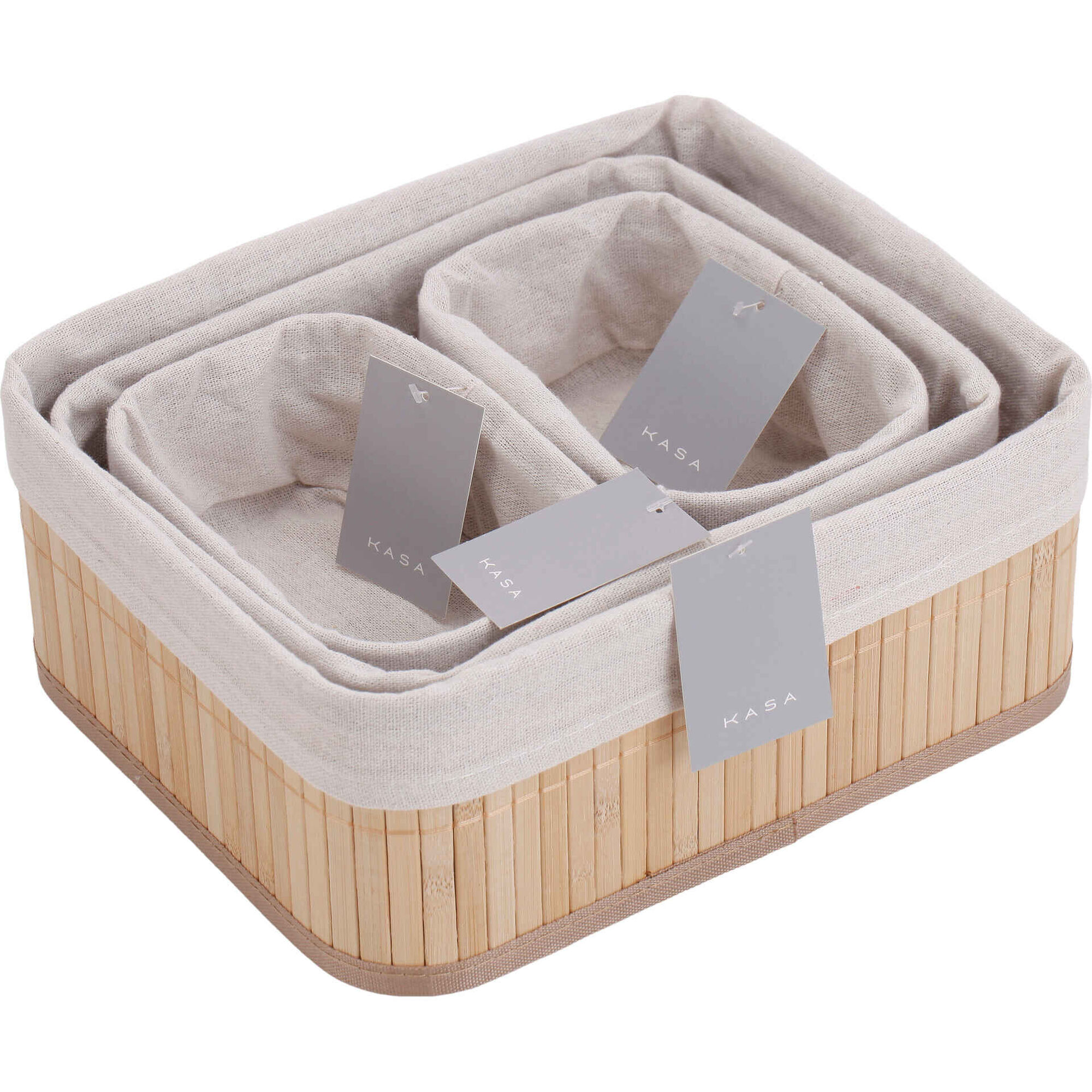 Conjunto 4 Cestos Bambu