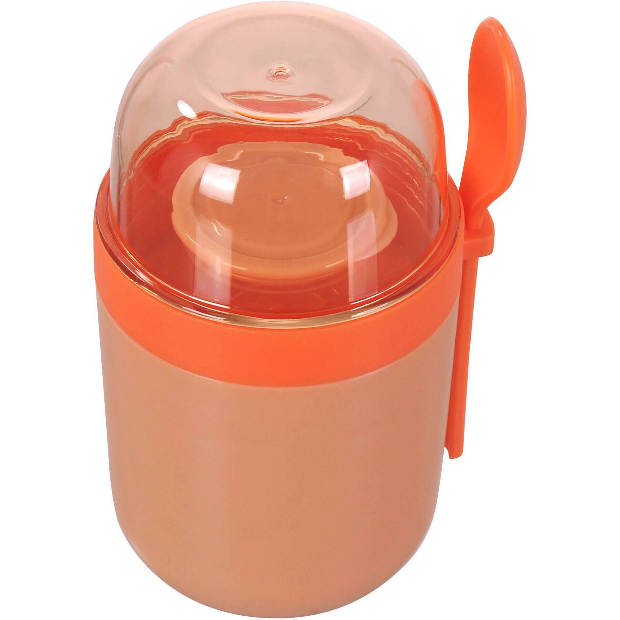Ta&ccedil;a para Iogurte com Divis&oacute;rias e Colher Laranja