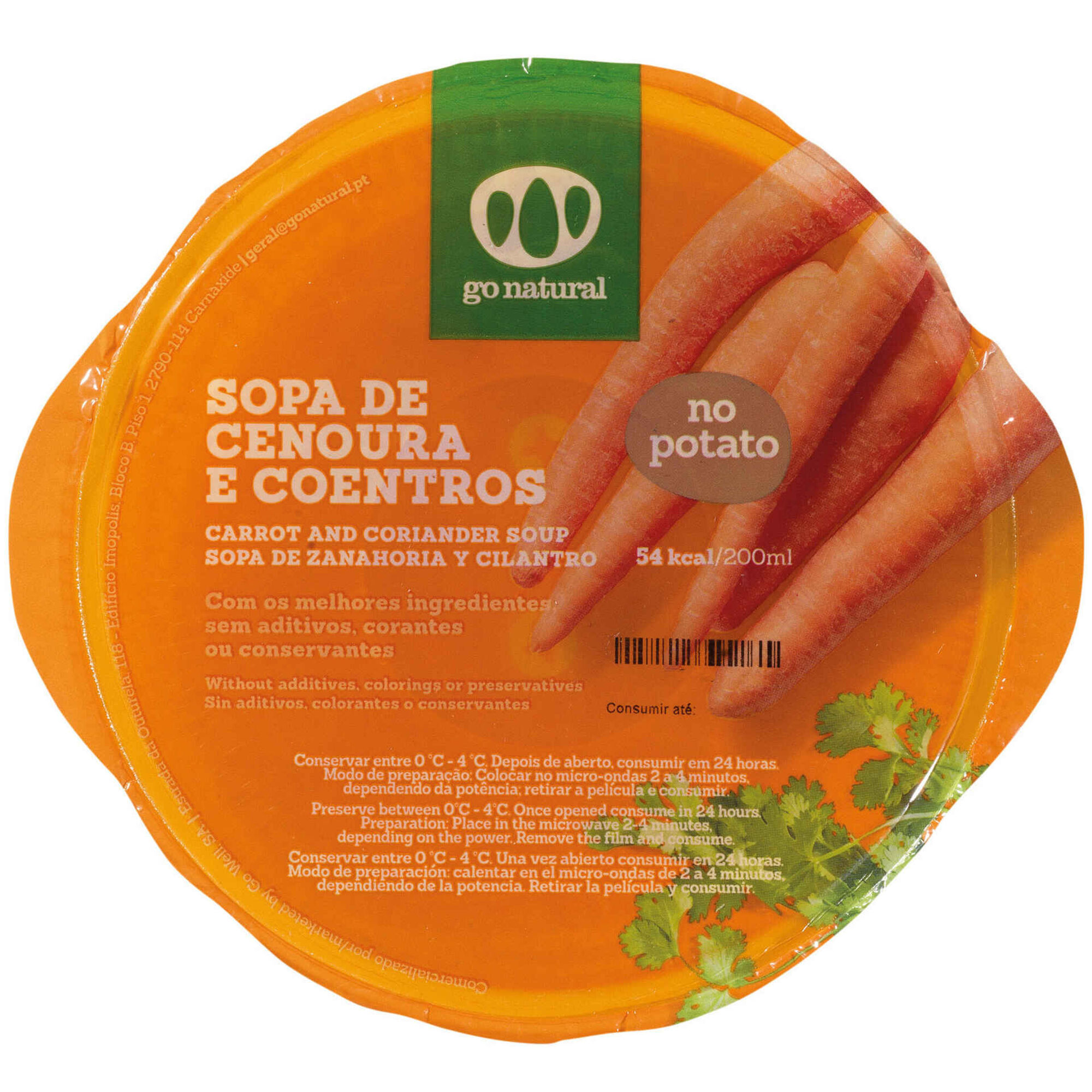 Sopa de Cenoura e Coentros
