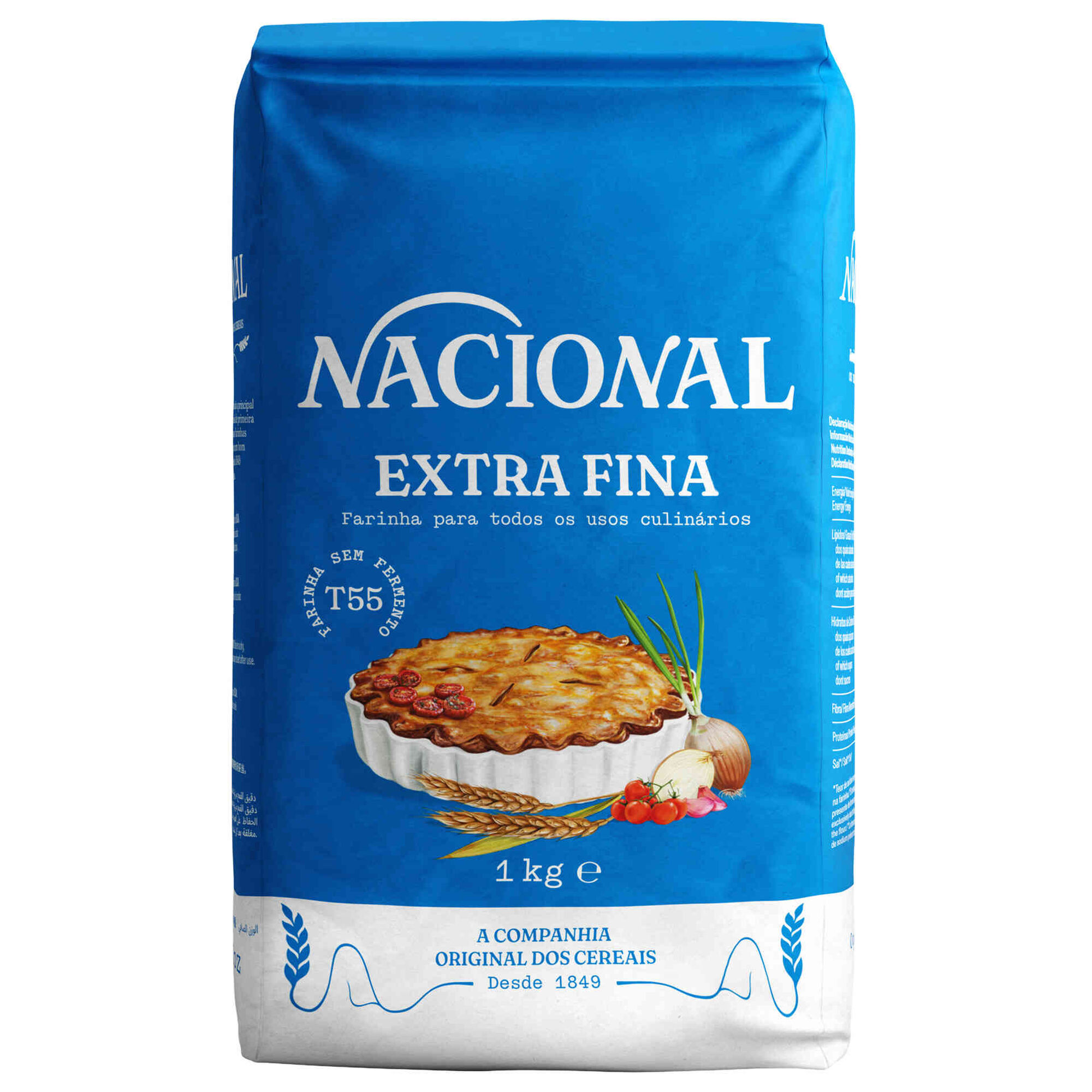 Farinha de Trigo Extra Fina sem fermento T55 emb. 1 kg - Nacional