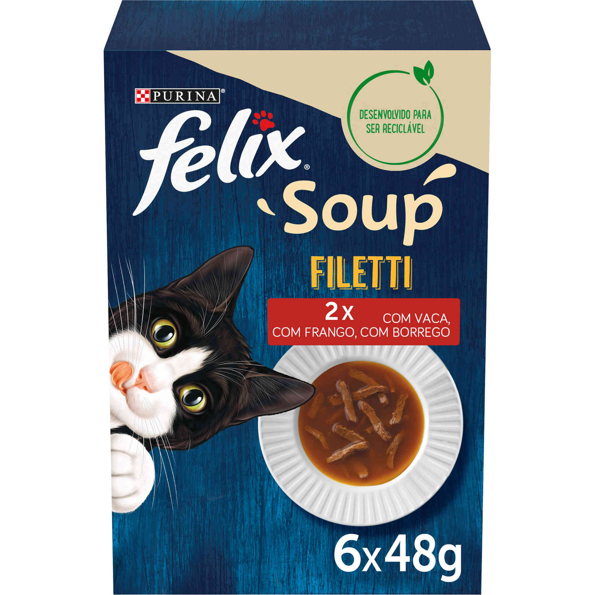 Comida Húmida para Gato Soup Filetti Seleção do Campo
