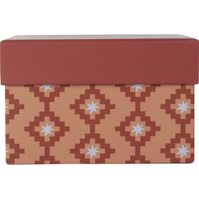 Caixa Cartão 15x15x9,5cm Losangos Rust