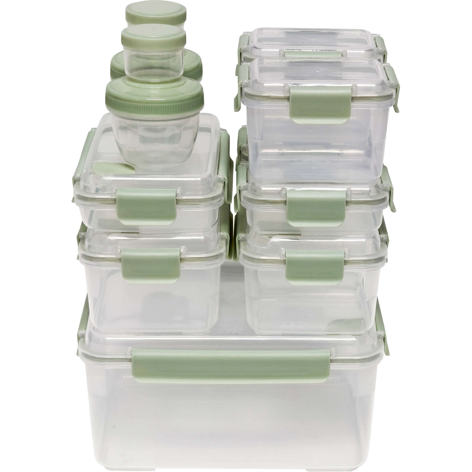 Conjunto 12 Caixas Herm&eacute;ticas com Lock Verde Kasa