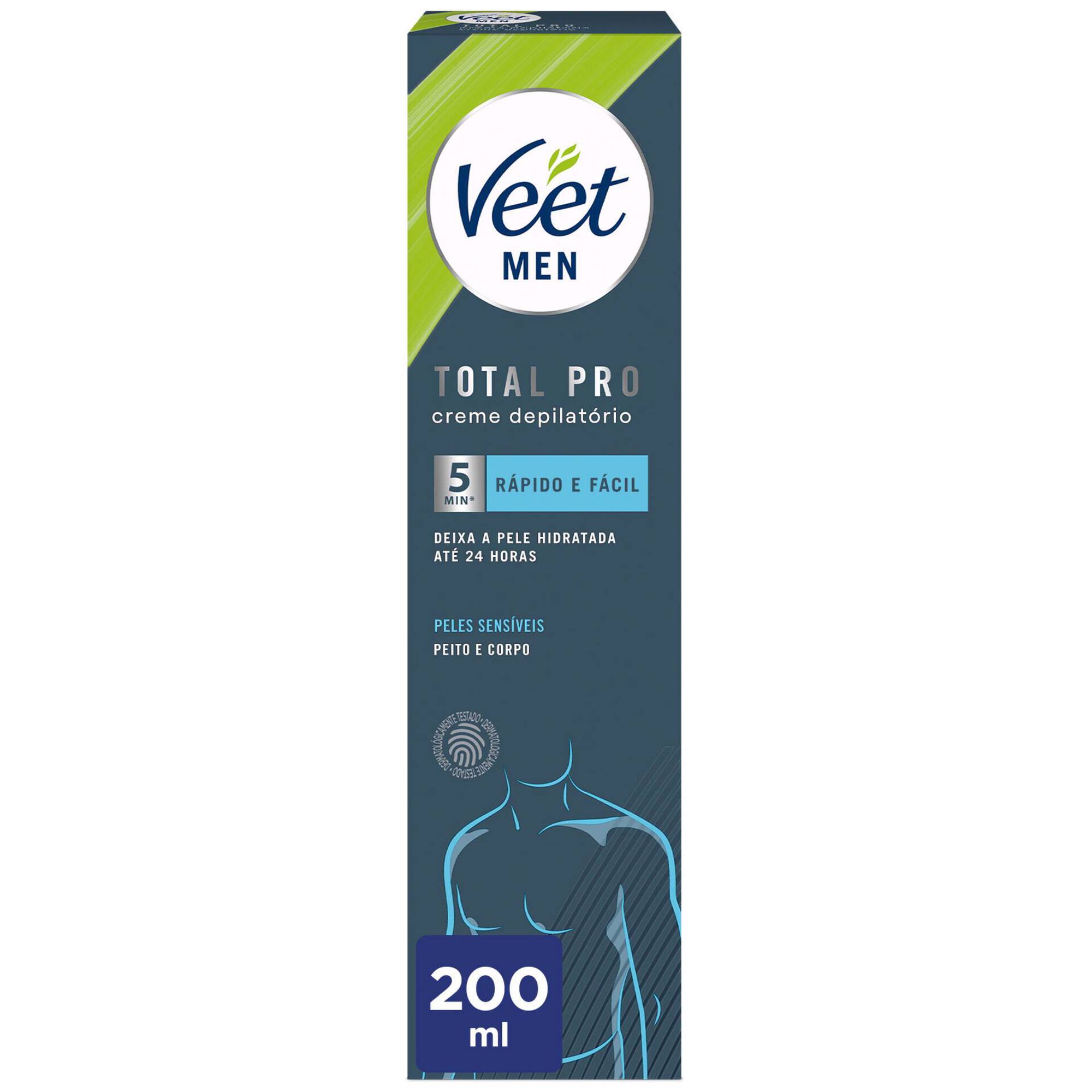 Creme Depilatório Total Pro Corpo Homem Pele Sensível
