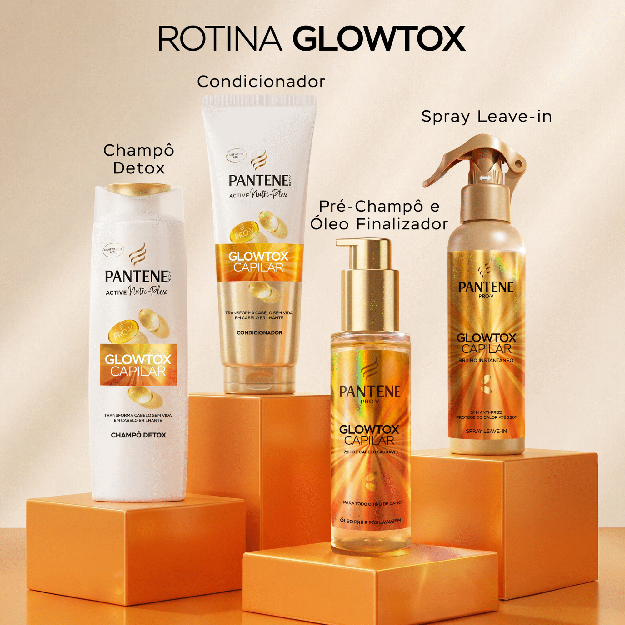 Spray Cabelo Detox Glowtox Pantene