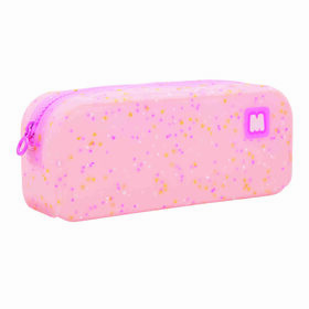 Estojo Retangular Silicone Glitter Party (várias cores)