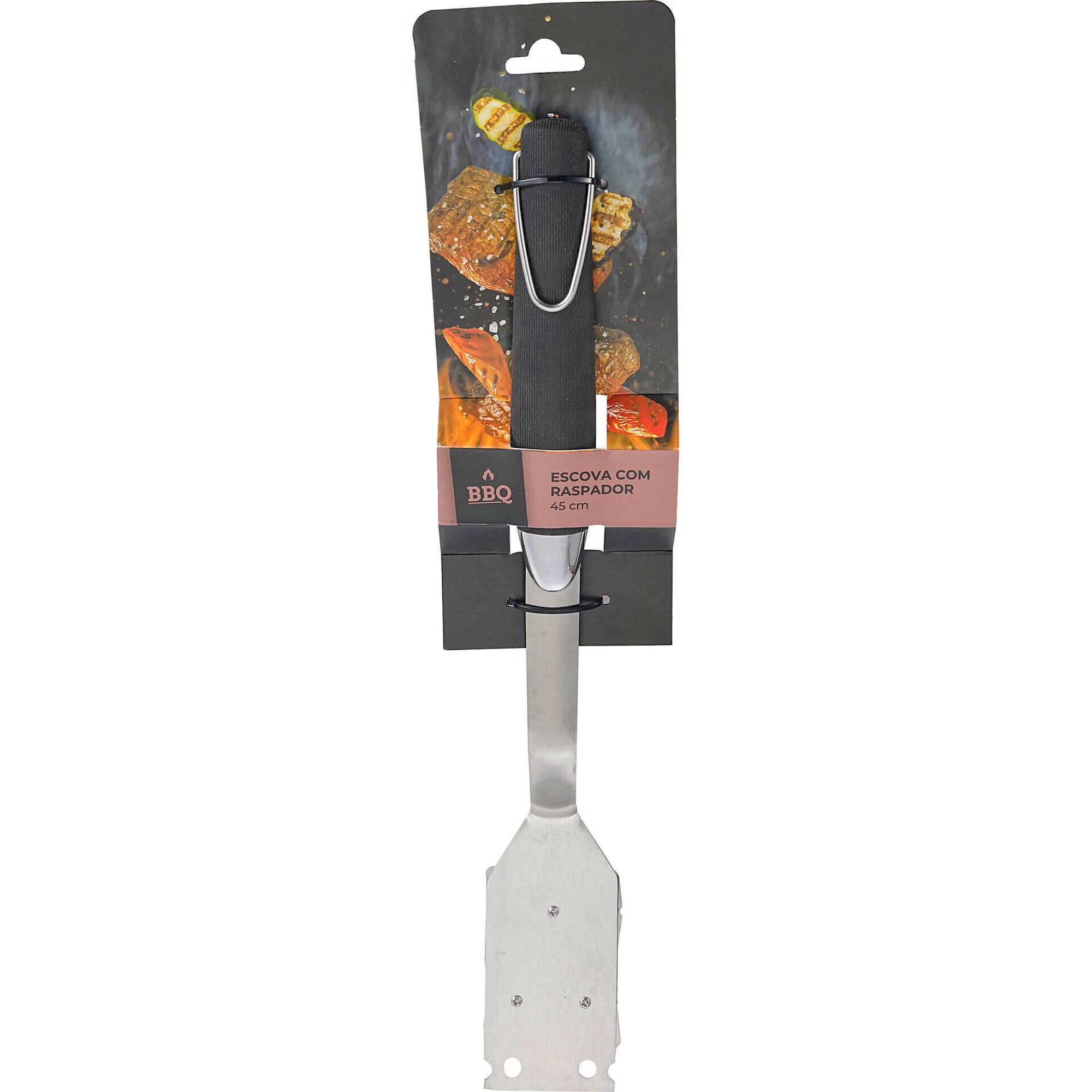 Escova com Raspador Barbecue 45cm