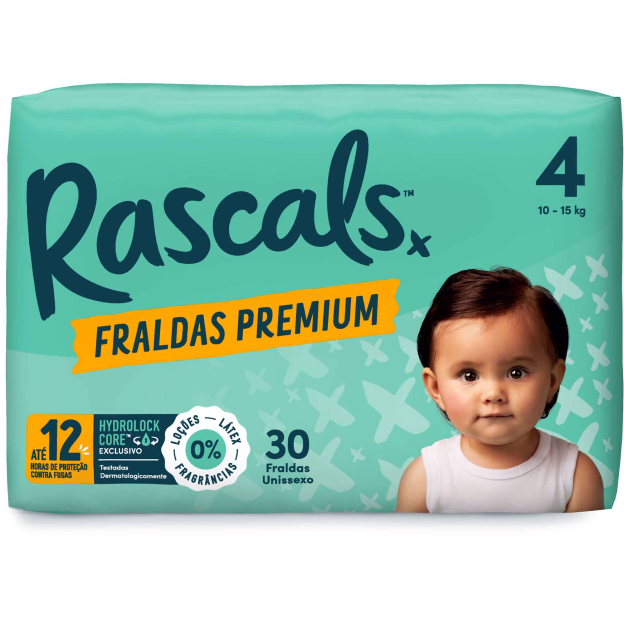Fraldas Premium 10-15kg T4 Rascals