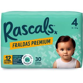 Fraldas Premium 10-15kg T4 Rascals