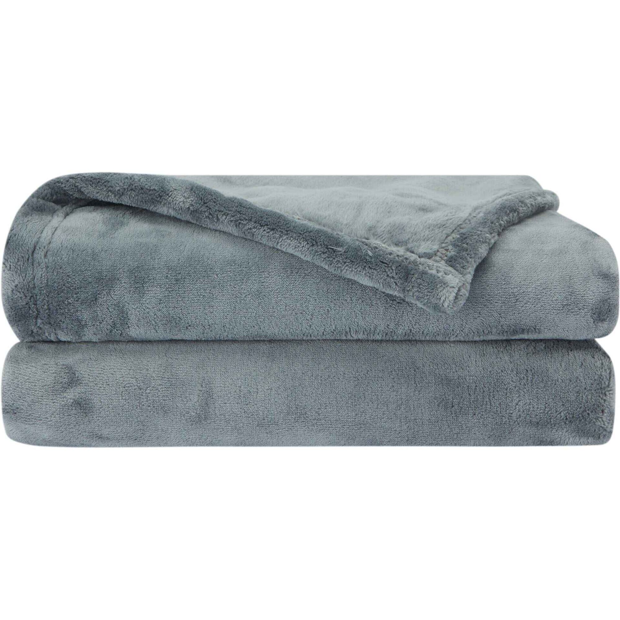 Manta Flanela 130x160cm Cinza Kasa