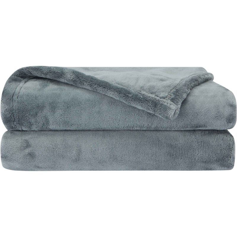 Manta Flanela 130x160cm Cinza Kasa