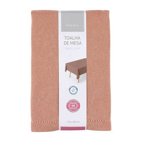 Toalha Mesa 150x150cm Terracota Chambray