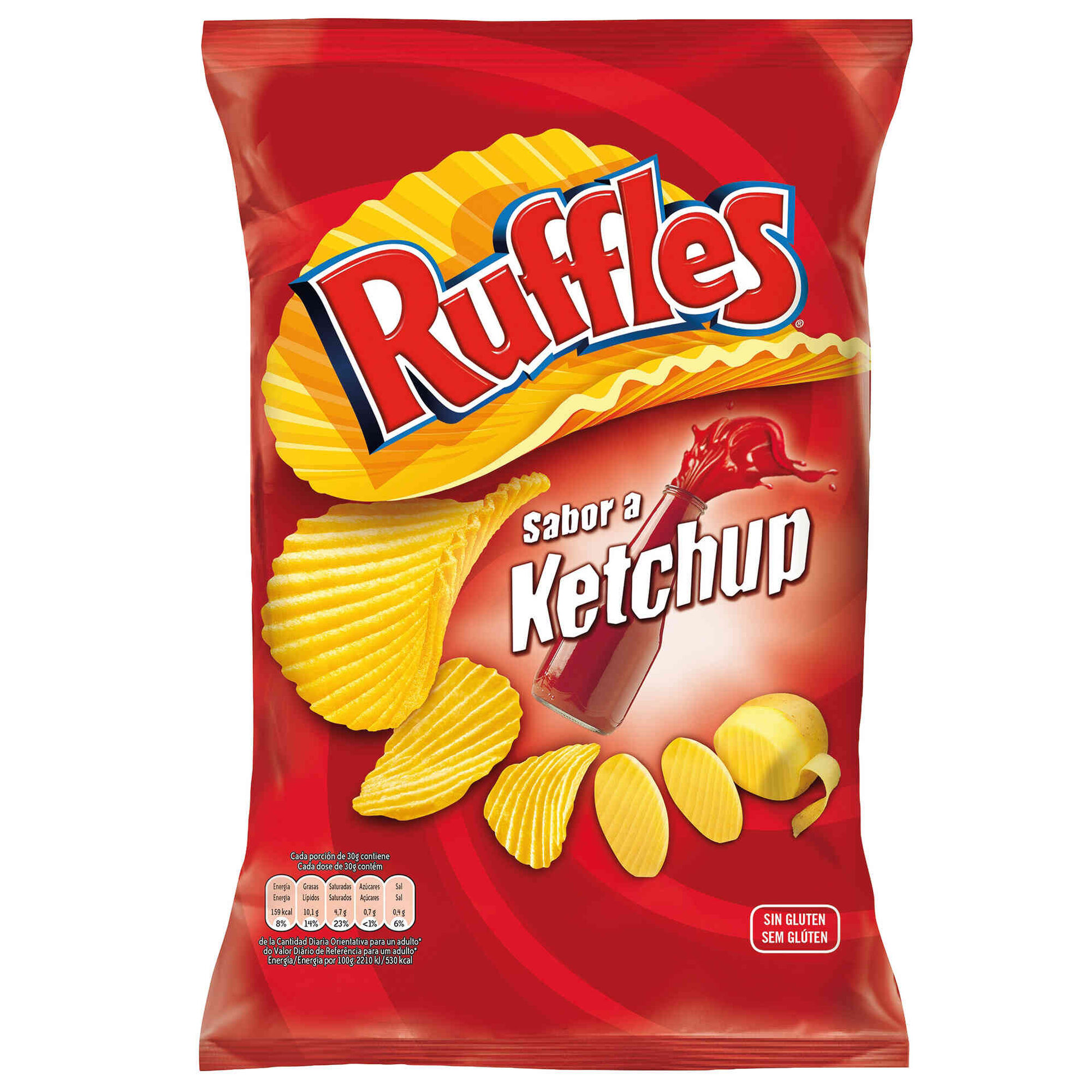 Batata Frita Ondulada Sabor Ketchup sem Glúten Batata Frita Ondulada Sabor Ketchup sem Glúten