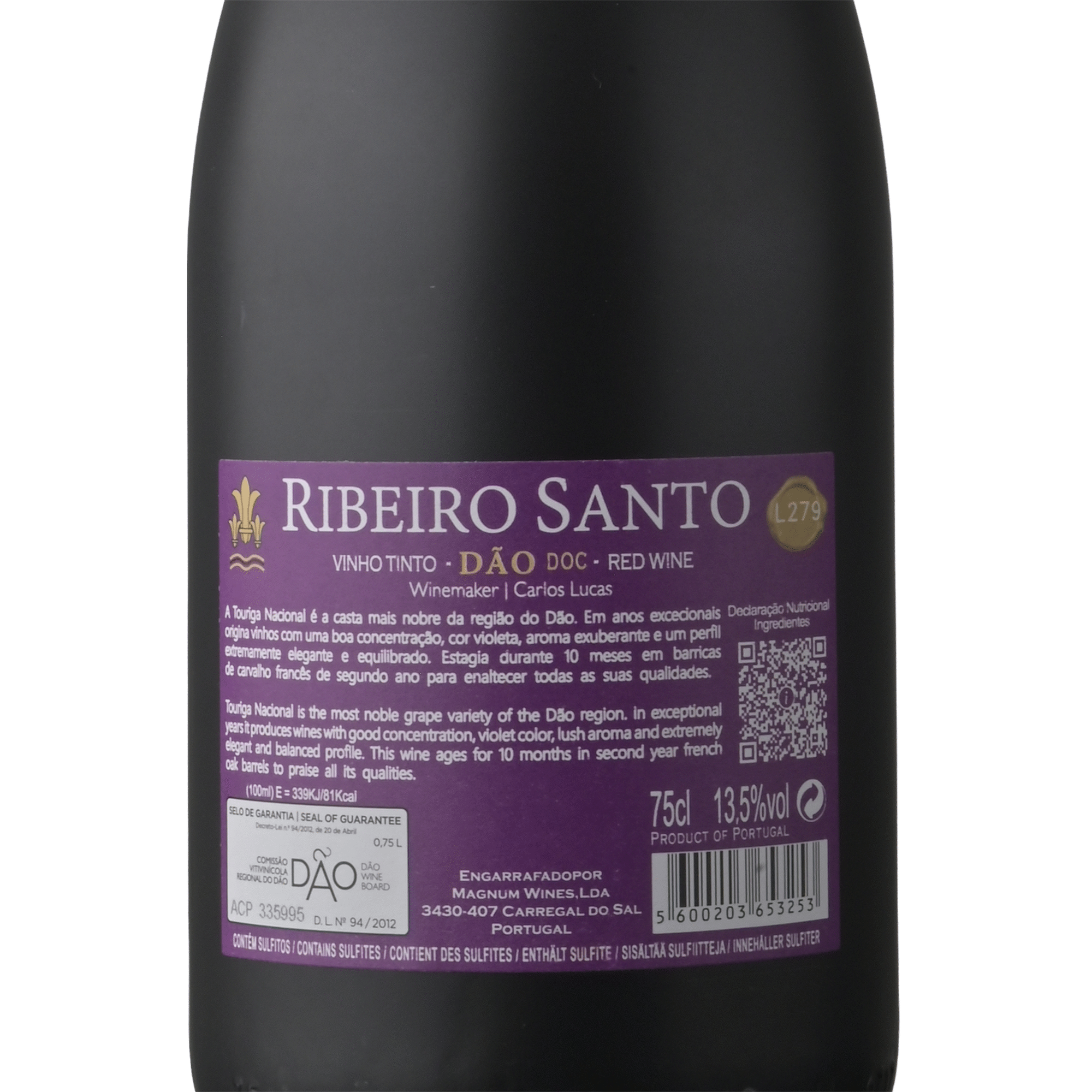 Ribeiro Santo Touriga Nacional D&atilde;o Vinho Tinto