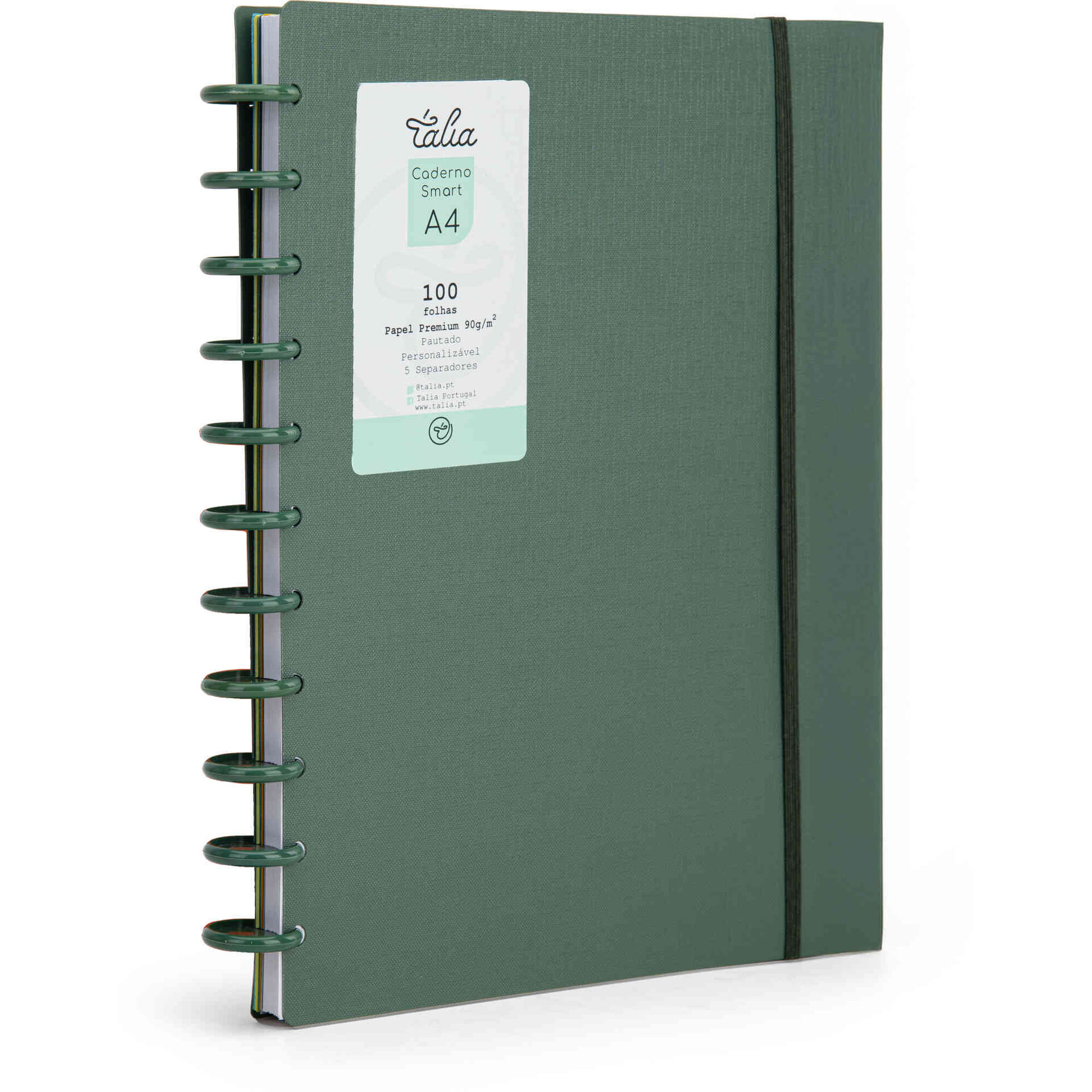 Caderno Smart Espiral A4 Pautado Verde
