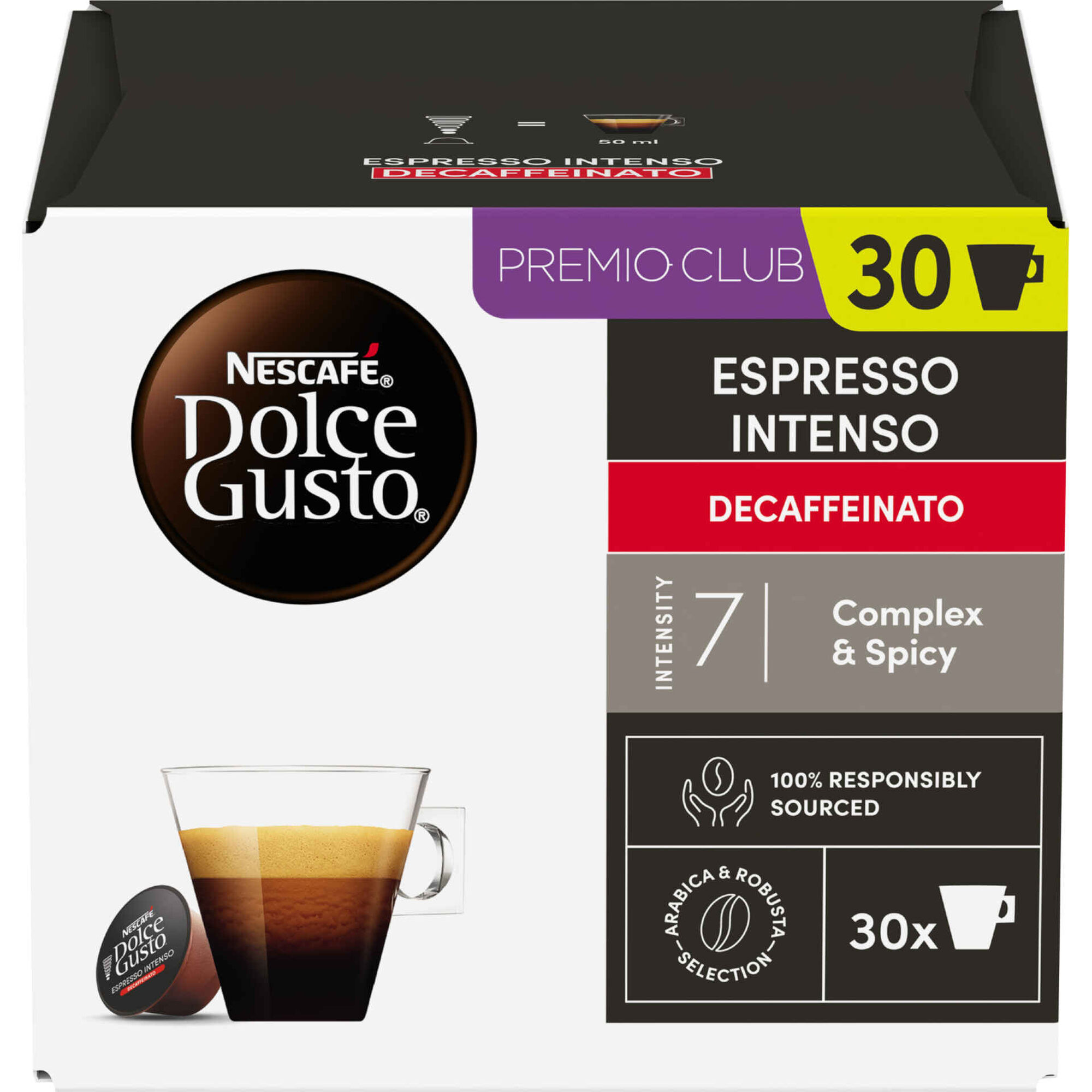 Cápsulas de Café Descafeinado Espresso Intenso Int 7