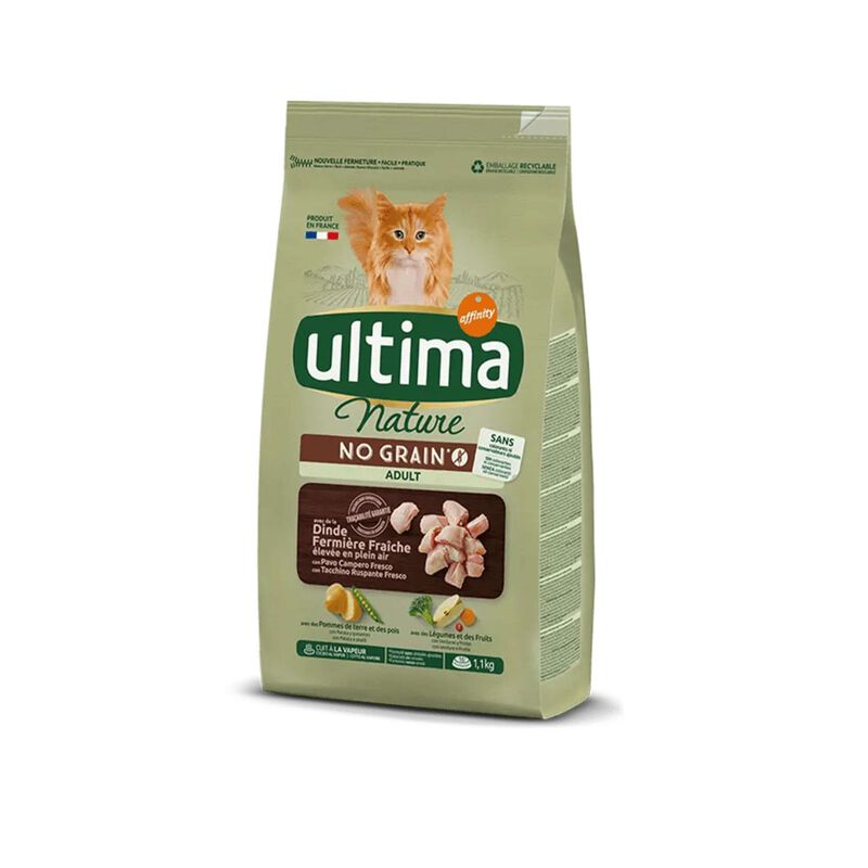 Ração para Gato Adulto Sem Cereais Peru Affinity Ultima Nature