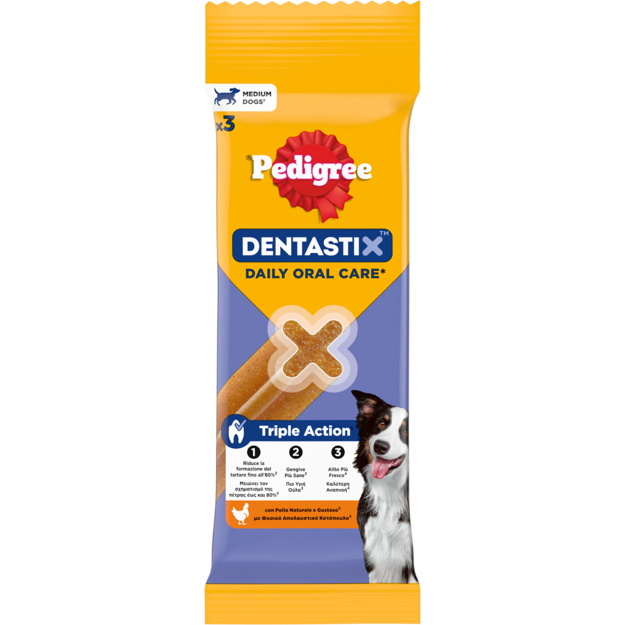 Snack para C&atilde;o Adulto M&eacute;dio Dentastix Pedigree